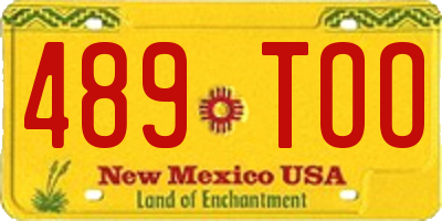 NM license plate 489TOO