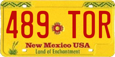 NM license plate 489TOR