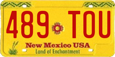 NM license plate 489TOU