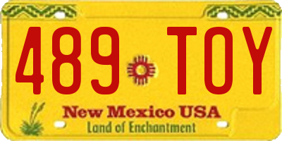NM license plate 489TOY