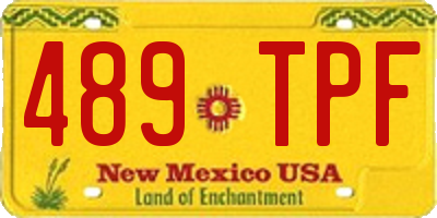 NM license plate 489TPF