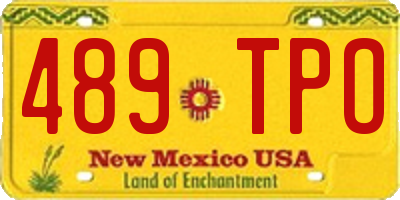 NM license plate 489TPO