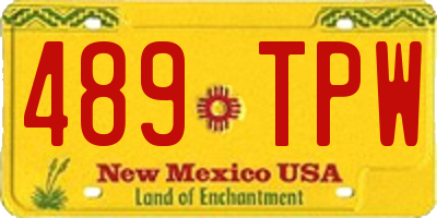 NM license plate 489TPW
