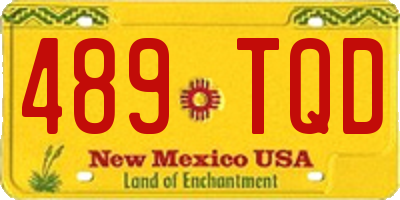 NM license plate 489TQD