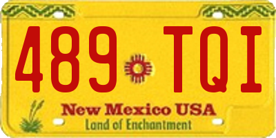 NM license plate 489TQI