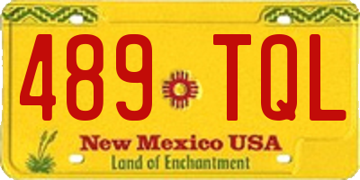 NM license plate 489TQL