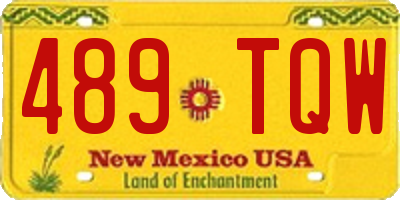 NM license plate 489TQW