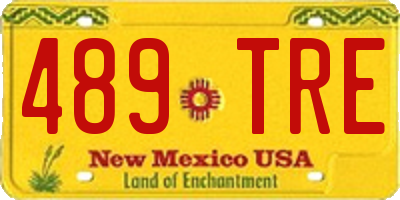 NM license plate 489TRE