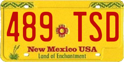 NM license plate 489TSD