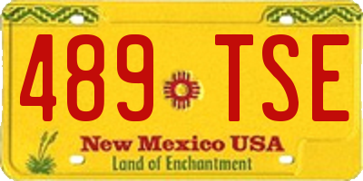 NM license plate 489TSE