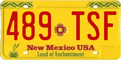 NM license plate 489TSF