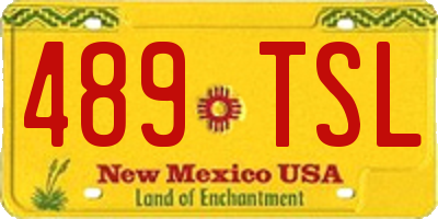 NM license plate 489TSL