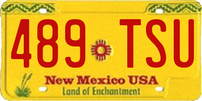 NM license plate 489TSU