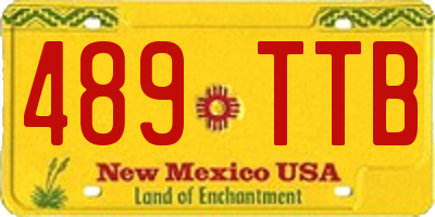 NM license plate 489TTB