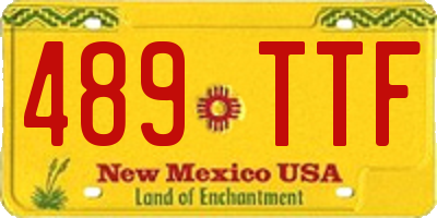 NM license plate 489TTF