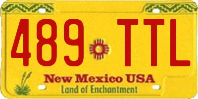 NM license plate 489TTL