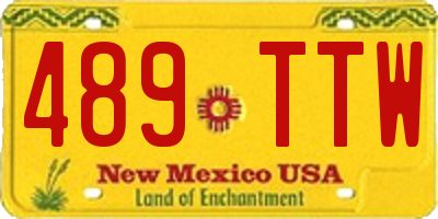 NM license plate 489TTW