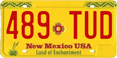 NM license plate 489TUD