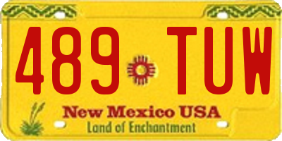 NM license plate 489TUW