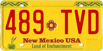 NM license plate 489TVD