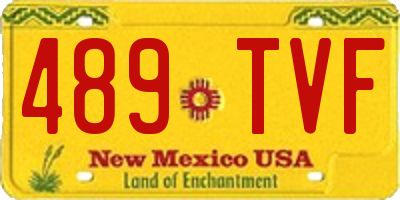 NM license plate 489TVF