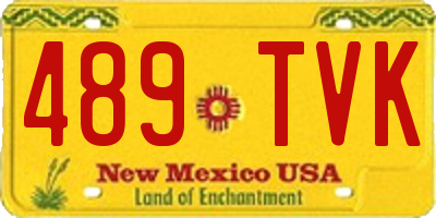 NM license plate 489TVK