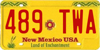 NM license plate 489TWA