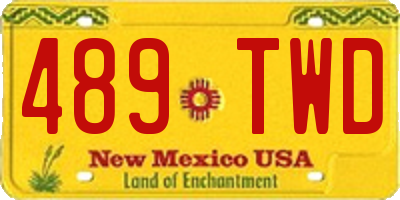 NM license plate 489TWD
