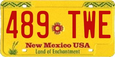 NM license plate 489TWE