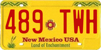 NM license plate 489TWH