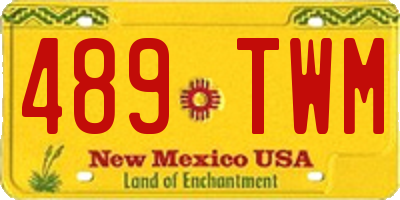 NM license plate 489TWM