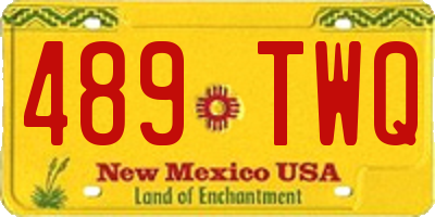 NM license plate 489TWQ