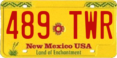 NM license plate 489TWR