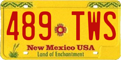NM license plate 489TWS