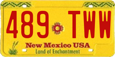 NM license plate 489TWW