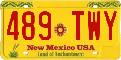 NM license plate 489TWY