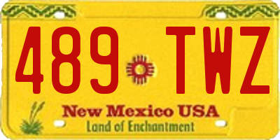 NM license plate 489TWZ