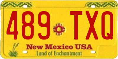 NM license plate 489TXQ