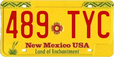 NM license plate 489TYC