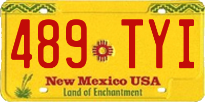 NM license plate 489TYI