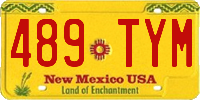 NM license plate 489TYM