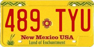 NM license plate 489TYU