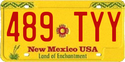 NM license plate 489TYY