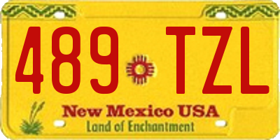 NM license plate 489TZL