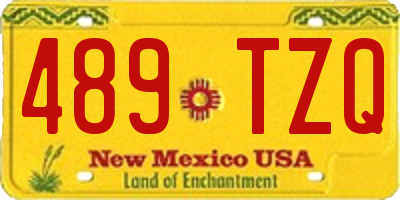 NM license plate 489TZQ