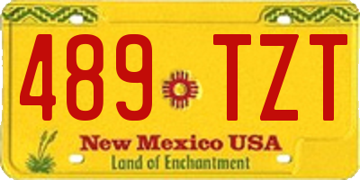 NM license plate 489TZT