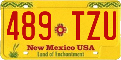 NM license plate 489TZU