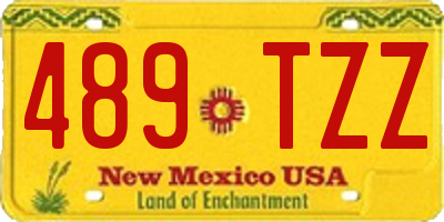 NM license plate 489TZZ