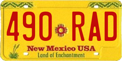 NM license plate 490RAD