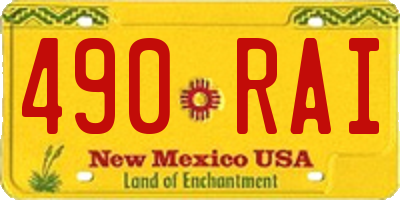 NM license plate 490RAI